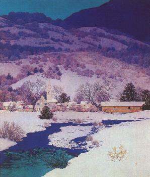 Maxfield Parrish : Christmas Eve  Deep Valley